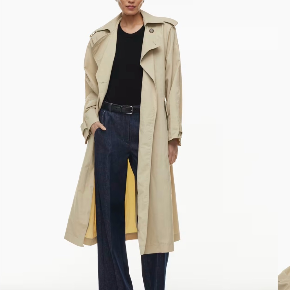 Aritzia Babaton Torrent Trench Coat Tan XS